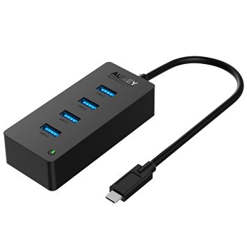 AUKEY USB C Hub with 4 USB Ports for MacBook, Chromebook Pixel, and More