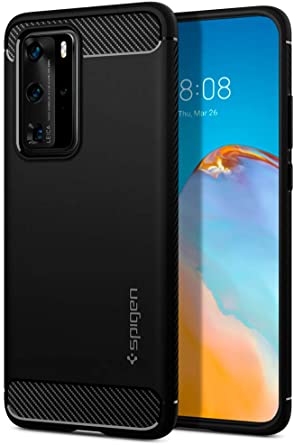 Spigen Rugged Armor Designed for Huawei P40 Pro Case (2020) - Matte Black