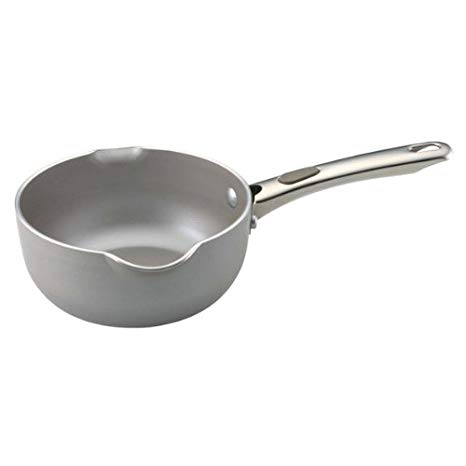 Farberware Specialties Aluminum Nonstick 1-Quart Saucier with Pour Spouts, Platinum