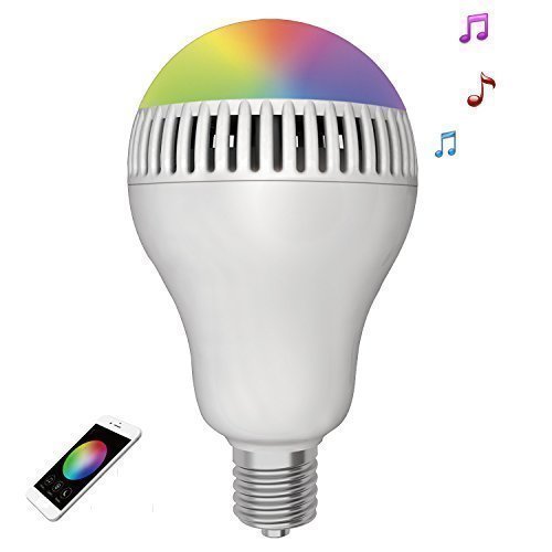 Kingstar Smart RGB Color Changing Music LED E26  E27 Bulb with Built-in Bluetooth Speaker Remote Controled By IOS and Android Devices App