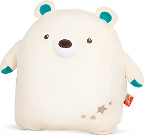 B. toys by Battat Plush Polar Bear – Stuffed Animal – Soft & Squishy Teddy Bear – Washable Toy for Baby, Toddler, Kids – Huggable Squishies – Billie Bear – 0 Months  , (BX2084Z)