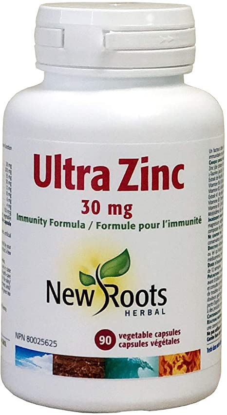 New Roots Herbal - Ultra Zinc 30 mg, 90 capsules - Immunity Formula