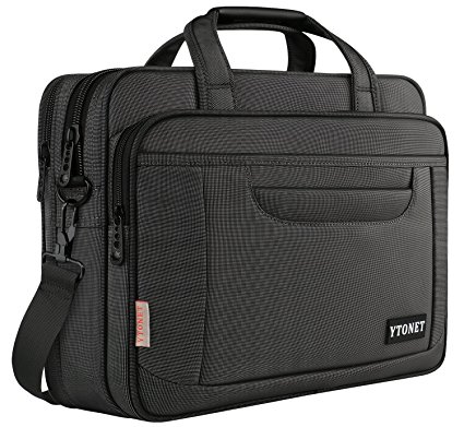 Laptop Bag, 15.6 inch Multifunctional Business Briefcase, Unisex Professional Spacious Laptop Messenger bag for Women and Men, Durable Universal Nylon Shoulder Bag for Tablet/Notebook-Black Grey
