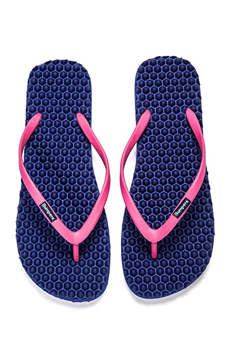 Bumpers Women’s and Young Slim Massage Sandals, Eco-Friendly Surfer Beach Flip Flops