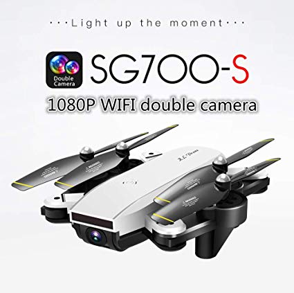 Studyset SG700-S RC Quadcopter with Camera 1080P WiFi FPV Foldable Selfie Drone White