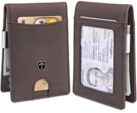 TRAVANDO Money Clip Wallet ATLANTA Mens Front Pocket Slim RFID Bifold