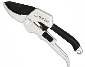 Gonicc 8" Razor Sharp Bypass Pruning Shears for Gardeners And Tree Trimmers Secateurs, Long Lasting Sharpness pruners, Hand Pruner, Gardening Scissors, 1" Cut. 100% Lifetime Guarantee.