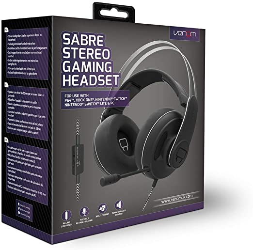 Venom Sabre Universal Stereo Gaming Headset (PS4 / Xbox One / Switch / PC / Mac) (PS4)