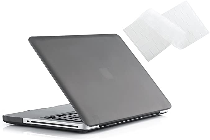 MacBook Pro 15 Case 2011/2010/2009 Release A1286, Ruban Hard Case Shell Cover and Keyboard Skin Cover for Apple MacBook Pro 15 Inch with CD-ROM - Grey
