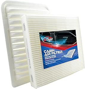 Engine and Cabin Air Filter Kit for Toyota Corolla, Matrix, Yaris, BI-TRUST TZFT00004 Filtro de aire de la cabina del motor