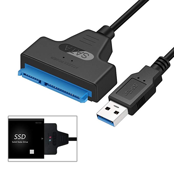 USB 3.0 to SATA III 2.5"Hard Drive Adapter Cable USB SATA 20cm, Black