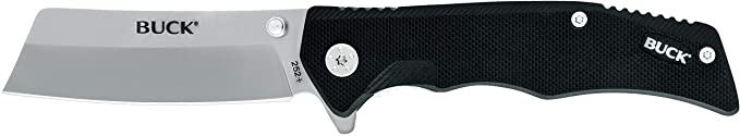 Buck Knives 252 Trunk Folding Liner Lock Pocket Knife Cleaver Blade (Black)