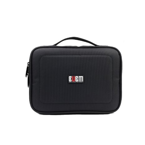 BUBM Large Electronic Accessories Carrying Bag with Cable Tie- Black