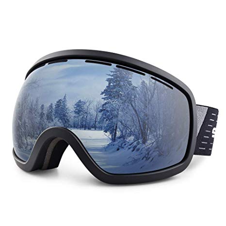 Snowledge Ski Snow Goggles Anti-Fog Ultraviolet Protection Over The Glasses Ski/Snowboard Goggles of Double Spherical Cool Lens for Men Women Adults