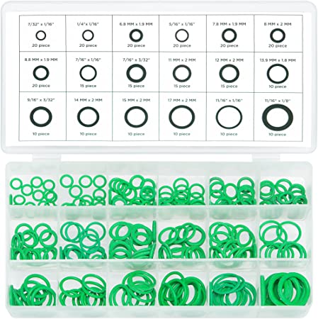 Neiko 50445A O-Ring Rubber Assortment Kit Set with Holder Case | SAE and Metric | 270 Pieces Variety Pack, Combination