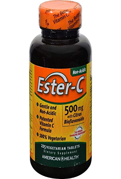 American Health, Ester C with Bioflavonoids, 500 mg, Citrus, Vegetarian, 225 tabs
