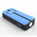 Kayo Maxtar Jump Starter 11000mah Multi-function Portable Power Bank Battery Charger with 5v12v20v USB for Mobile Phonetablet and Most Laptopwith Jumper Cableadaptorsosled Flash Light-blue