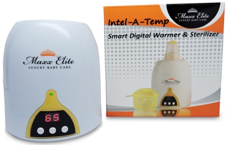 Maxx Elite quotIntel-A-Tempquot Bottle Warmer and Sterilizer w LED Display and quotSteady Warmquot