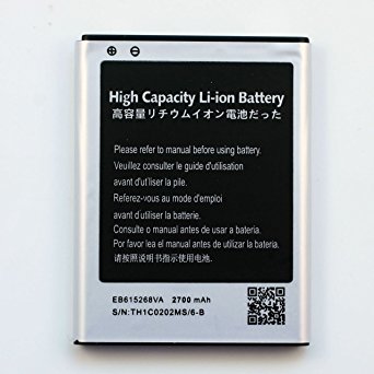 Standard Replacement Li-ion Battery for Samsung Galaxy Note Sgh-i717 ATT 2500 Mah Battery Eb615268vabxar for Note One