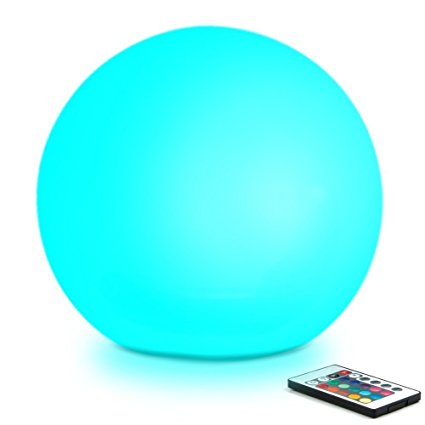 LED Ball Light, 6-Inch Sphere, Puronic Shape Light, Rechargeable and Cordless Decorative Light with 16 RGB Colors and Remote Control