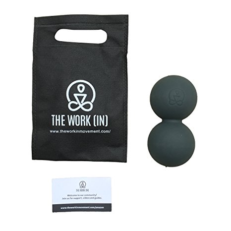 "Two is better than one" Double Lacrosse Ball by The Work(in) - Created for trigger point, myofascial release, acupressure, FREE E-Book and travel bag.