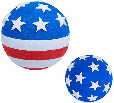 Tenna Tops USA Patriotic American Flag Car Antenna Topper Ball / Auto Mirror Dangler / Desktop Spring Stand Bobble Buddy (Car Accessory)