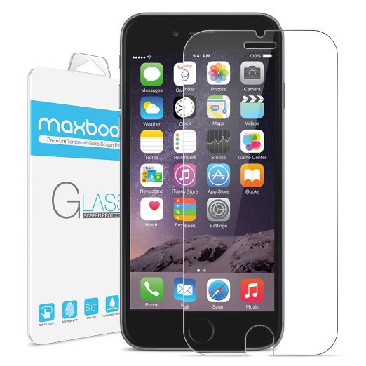 iPhone 6 Screen Protector Maxboostreg Tempered Glass 02mm Ballistic Glass iPhone 6 Glass Screen Protector Work with iPhone 6 and Protective Case Lifetime Warranty