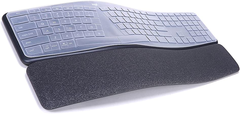 Keyboard for Logitech Ergo k860 Cover -Logitech K860 Wireless Wave Keyboard Accessories -Ultra Thin Silicone Soft Keyboard Protective Skin