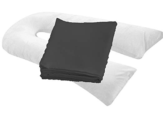 20" X 130" Oversized Body Pillowcase/cover - Zipper End ( BLACK )