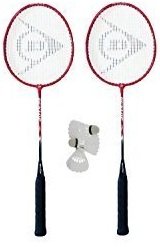 2 x Dunlop NanoMax Pro Badminton Rackets   3 Shuttles