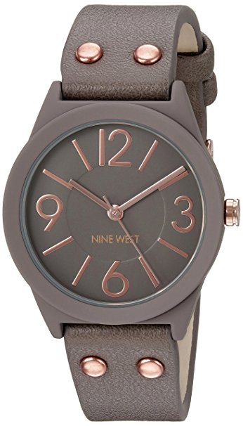 Nine West Women's NW/1932TPRG Matte Taupe Rubberized Bracelet Watch