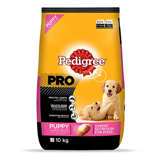 Pedigree PRO Expert Nutrition Large Breed Puppy (3-18 Months), Dry Dog Food, 10kg Pack, Chicken Flavour