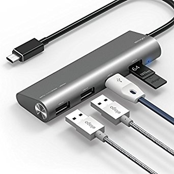elago Aluminum Multy Hub USB C - [USB 3.0/4Port][Data Transfer][Preium aluminum] - for New Macbook 12 inch and all USB C Devices