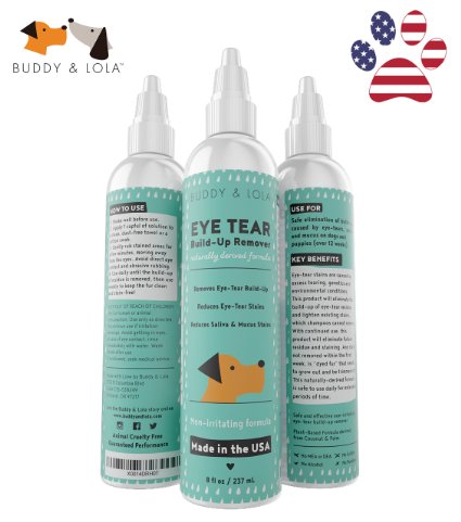 Premium Dog Tear Stain Remover - Natural Plant Based Treatment for Dogs. Reduces saliva & mucus which cause long-term staining. Super easy to use | USA Manufactured