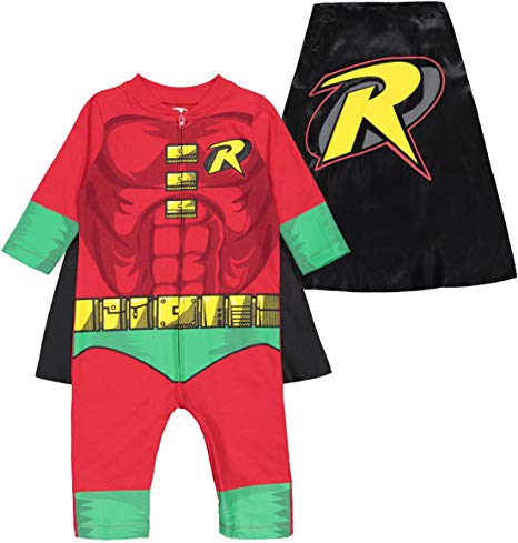 Warner Bros. Justice League Boys' Costume Coverall Superman Batman Robin Flash