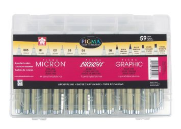 Sakura 50050 59-Piece Pigma Ink Artist's Gift Set