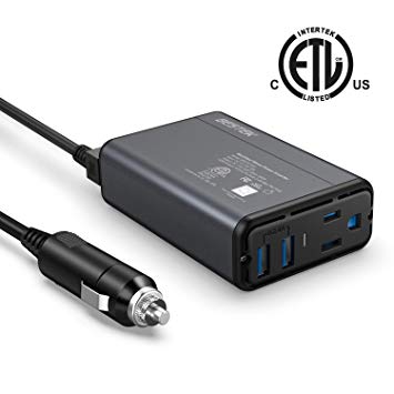 [ETL Certification] BESTEK 150W Car Power Inverter DC 12V to 110V AC Converter 4.2A Dual USB Car Adapter (Grey)