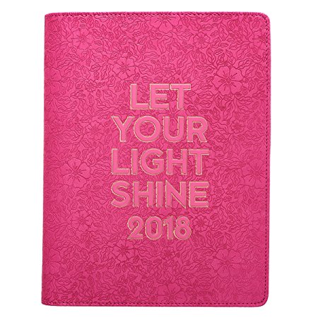 2018 Daily Planner With Zipper, Light Shine