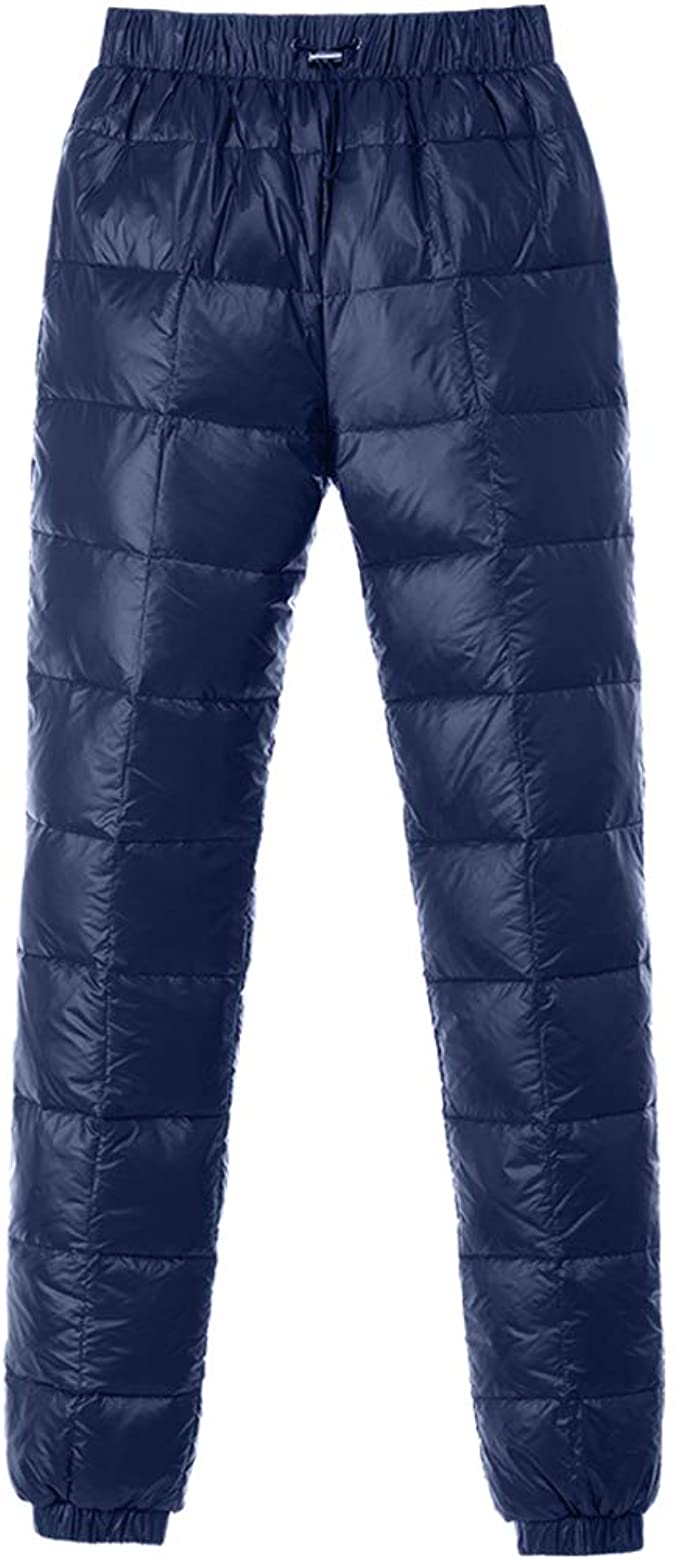 Tapasimme Men's Women Winter Warm Utility Down Pants Sassy High Waisted Nylon Compression Snow Trousers