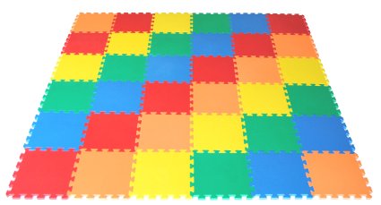 Wonder Mat Non-Toxic Non-Recycled Extra Thick Rainbow Foam Playmat