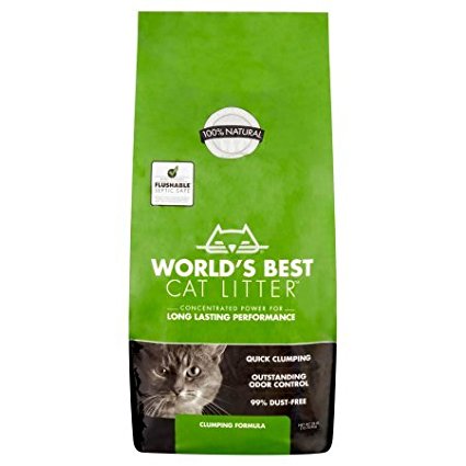 World's Best Cat Litter 28 lbs Easy Scooping, Odor Control Clumping Formula