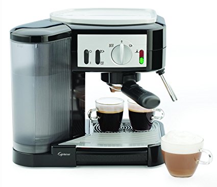 Capresso 1050-Watt Pump Espresso and Cappuccino Machine, Black/Silver