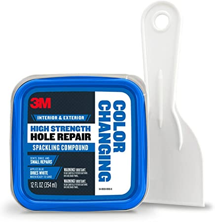 3M High Strength Hole Repair, Color Changing Spackling Compound, 12 fl oz