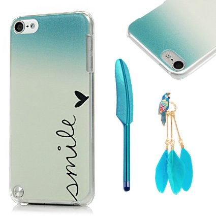 MOLLYCOOCLE iPod Touch 5 Case with Stylus Pen and Bird Feather Shaped Anti-dust Plug