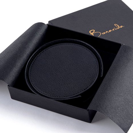 Bonavida Leather Coasters with Coaster Holder - Simple and Classy Coasters for Every Occasion