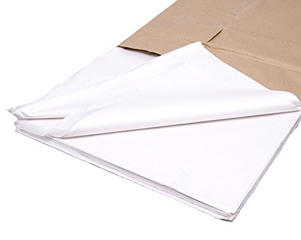 100 Sheets of Acid Free White Tissue Paper 18" x 28"