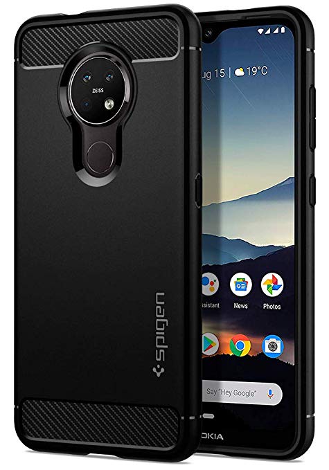 Spigen Rugged Armor Designed for Nokia 7.2/6.2 Case (2019) - Matte Black