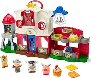 Fisher-Price Little People Toddler Learning Toy Caring for Animals Farm Playset with Smart Stages for Pretend Play Kids Ages 1  years​