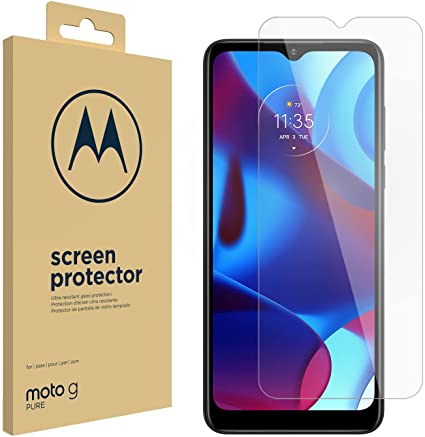 Motorola Moto G Pure (2021) Screen Protector- Strong 9H Tempered Glass for scratch and impact protection, anti fingerprints/smudge resistant