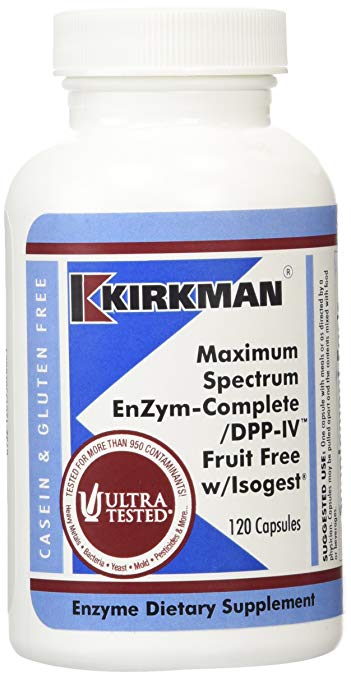 Maximum Spectrum Enzym-Complete/DPP-IV Fruit Free w/Isogest, 120 Capsu